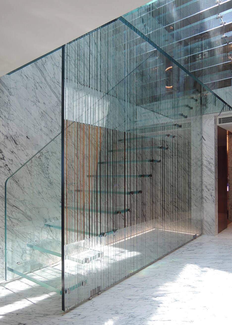 image of staircase with glass steps