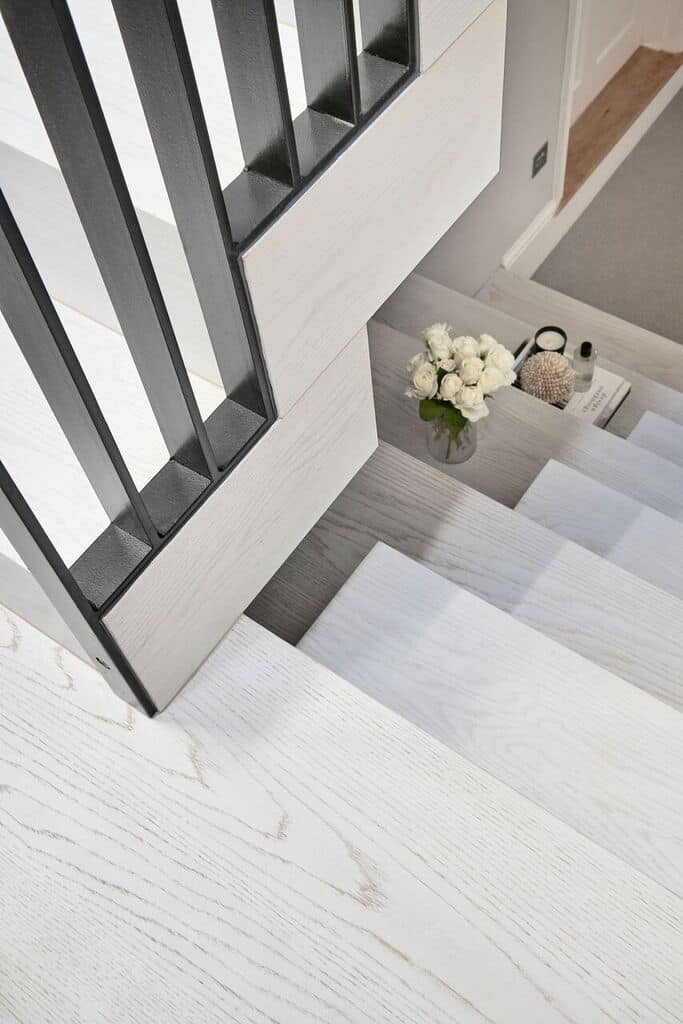 light grey modern stairs