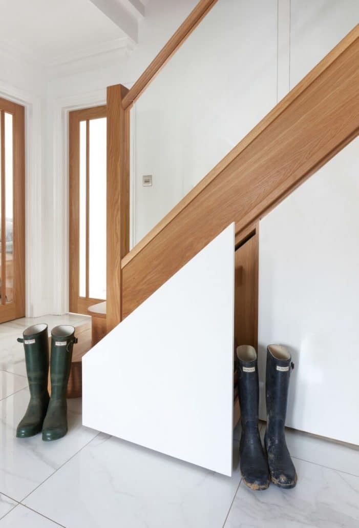 modern wooden staircase